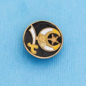 Vintage Royal Falchion Sword Crescent Moon Star Cuff Link - N30